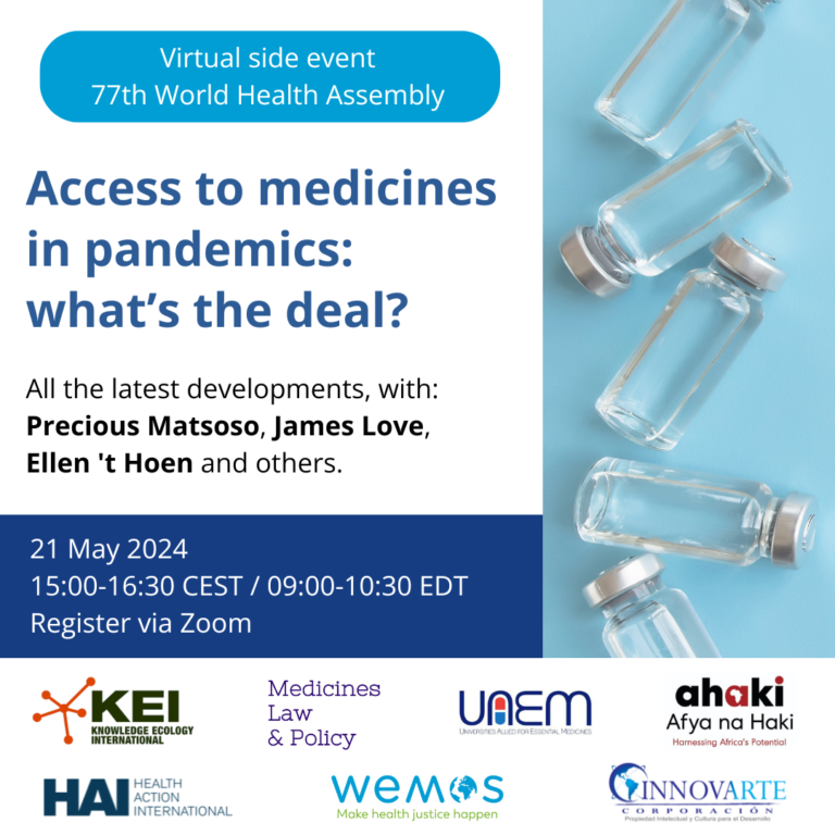 Evento paralelo a la 77ª ASAMBLEA MUNDIAL DE LA SALUD (virtual)