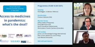Con éxito se desarrolló el WHA77 side event – Access to medicines in pandemics: what’s the deal?