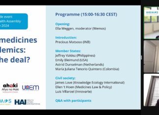 Con éxito se desarrolló el WHA77 side event – Access to medicines in pandemics: what’s the deal?
