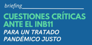 Briefing: Cuestiones críticas ante el INB 11 para un tratado pandémico justo