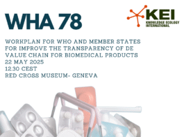 SAVE THE DATE- Plan de Trabajo de la OMS y Estados miembros para mejorar transparencia de la cadena de valor de productos biomédicos